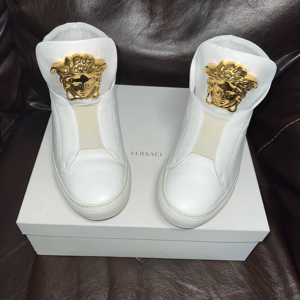 VERSACE shoes with large Medusa head